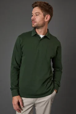Polo Chic à Manches Longues Vert Foncé