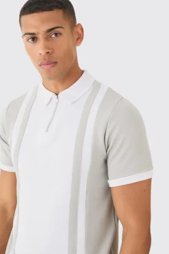 boohooMAN Polo cintré zippé<Homme Polos