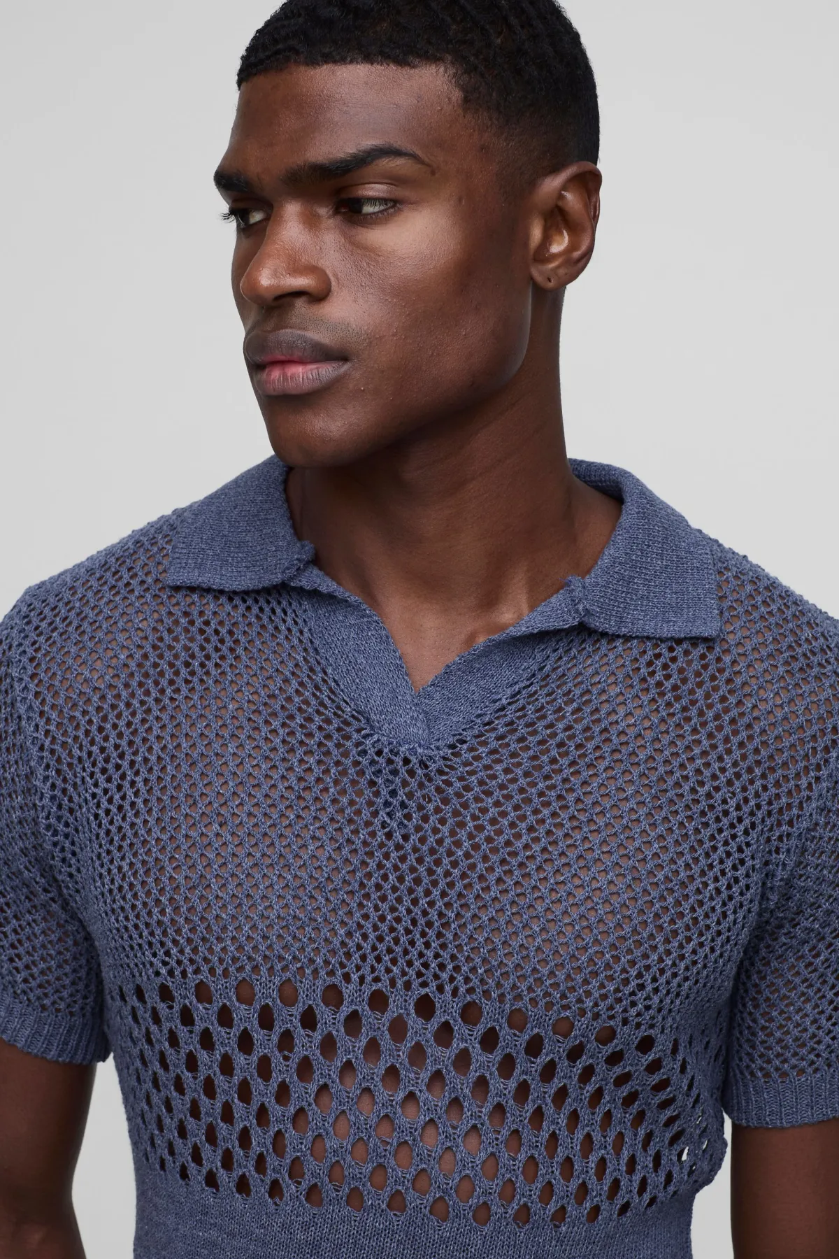 boohooMAN Polo à col boutonné et coutures apparentes<Homme Polos|Maille