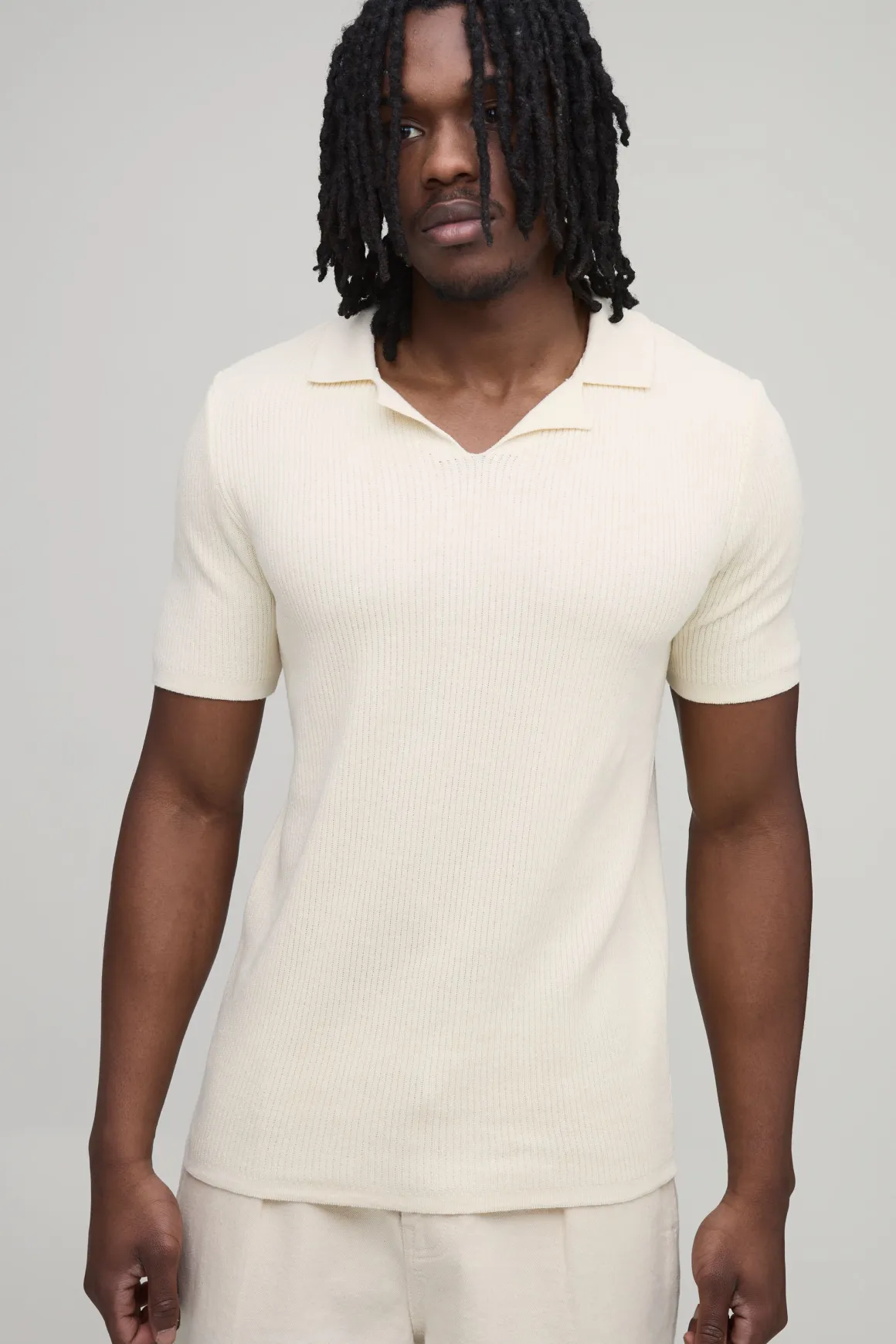 Polo Côtelé En Maille De Coton Mélangé Coupe Regular Tall