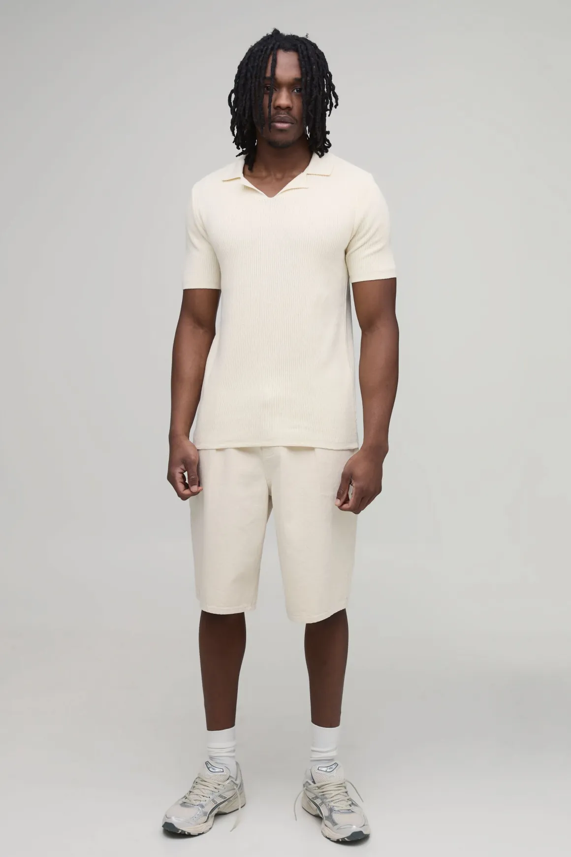 Polo Côtelé En Maille De Coton Mélangé Coupe Regular Tall