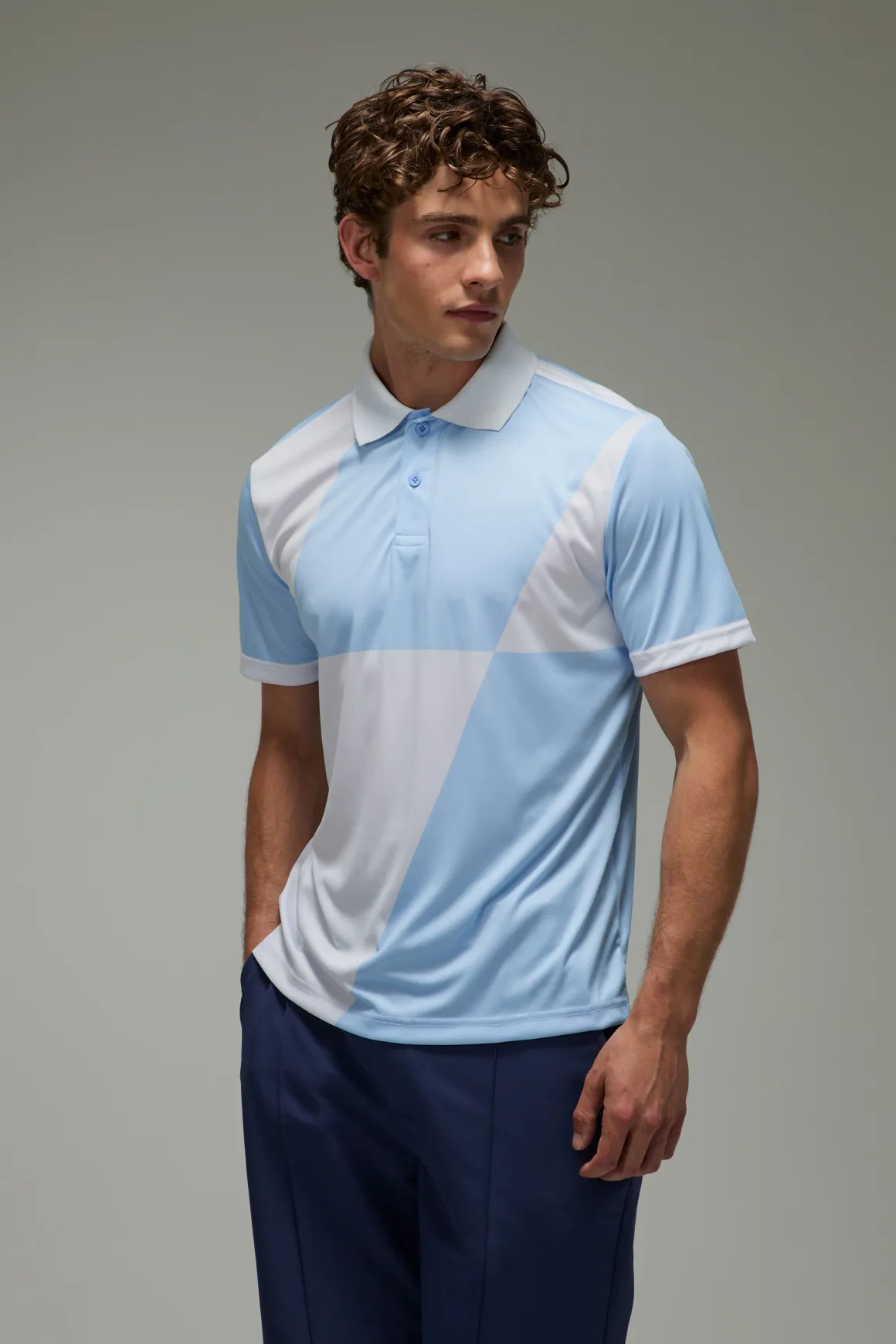 Polo De Golf Actif Coupe Regular À Grands Carreaux