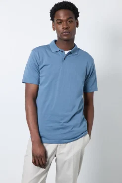 Burton Polo En Jersey Bleu<Homme Polos