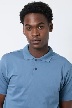 Burton Polo En Jersey Bleu<Homme Polos