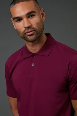 Polo en Jersey Bordeaux