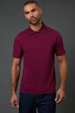 Polo en Jersey Bordeaux