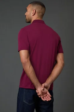 Polo en Jersey Bordeaux