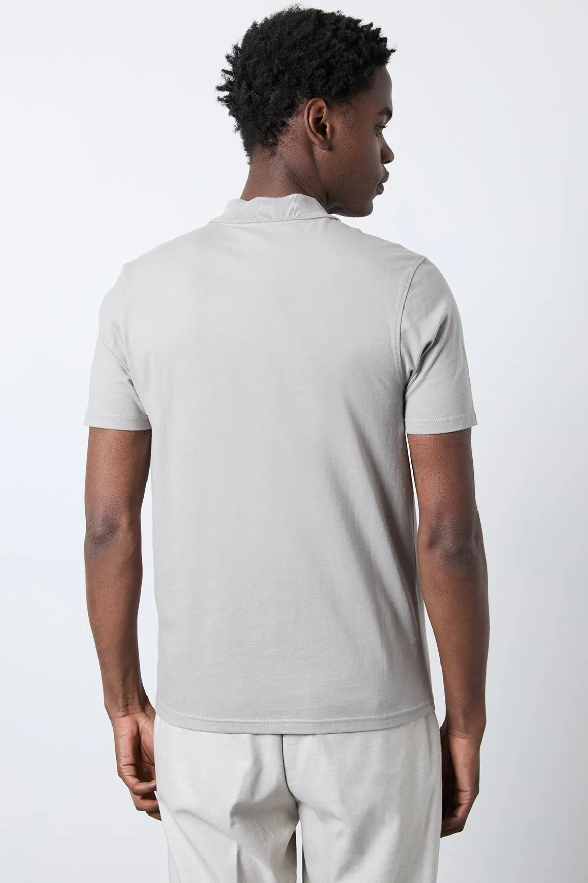 Polo En Jersey Gris