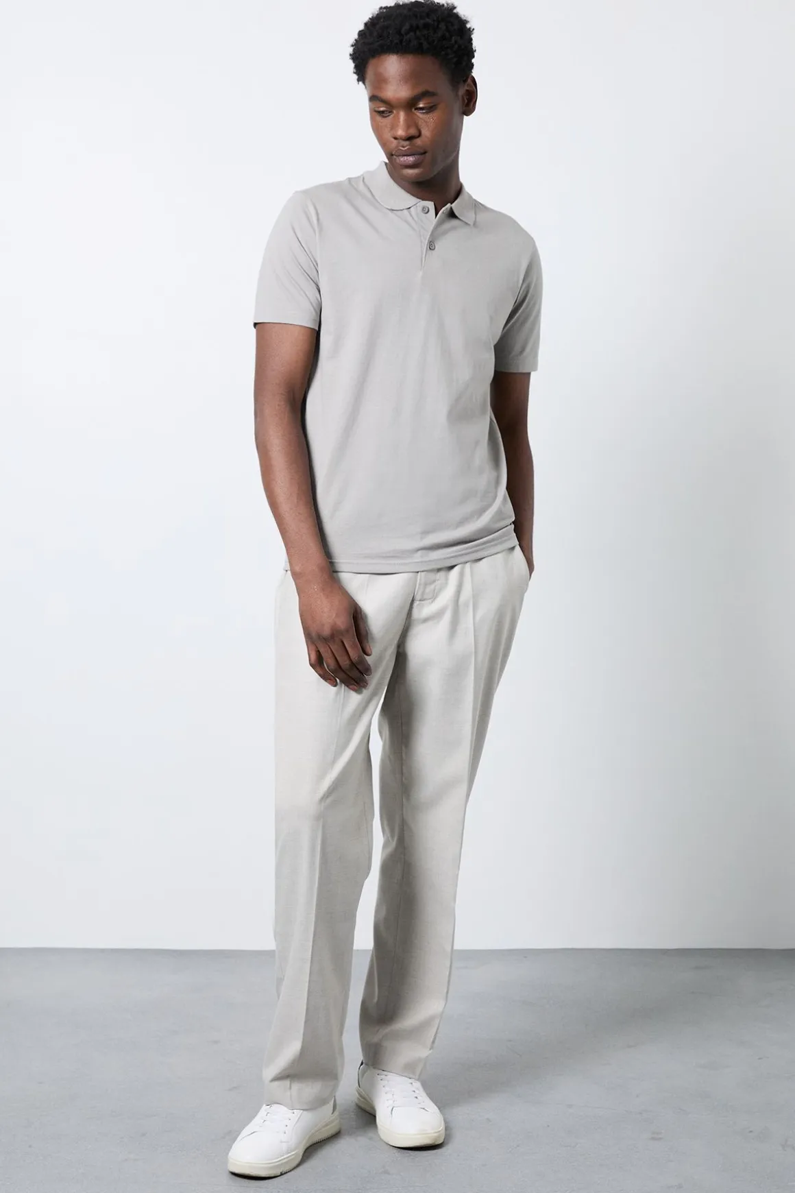 Polo En Jersey Gris