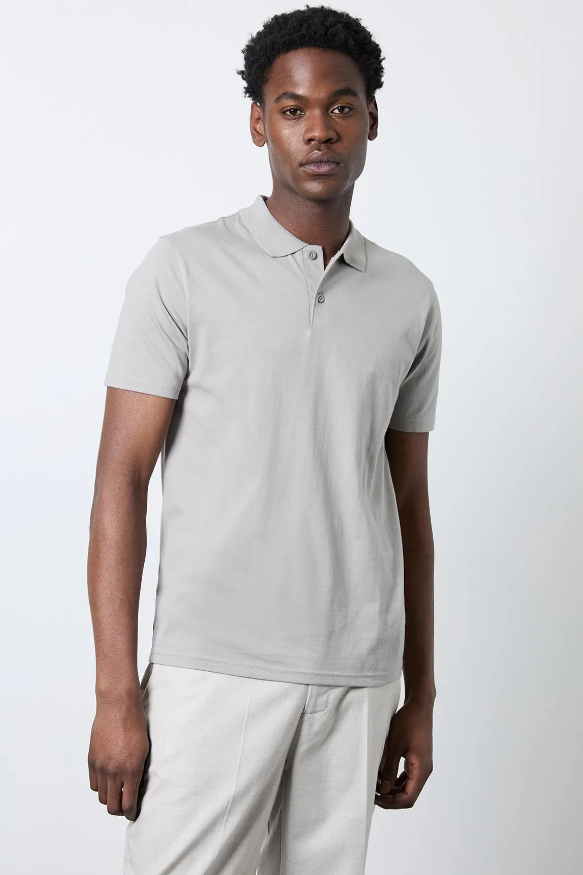 Polo En Jersey Gris