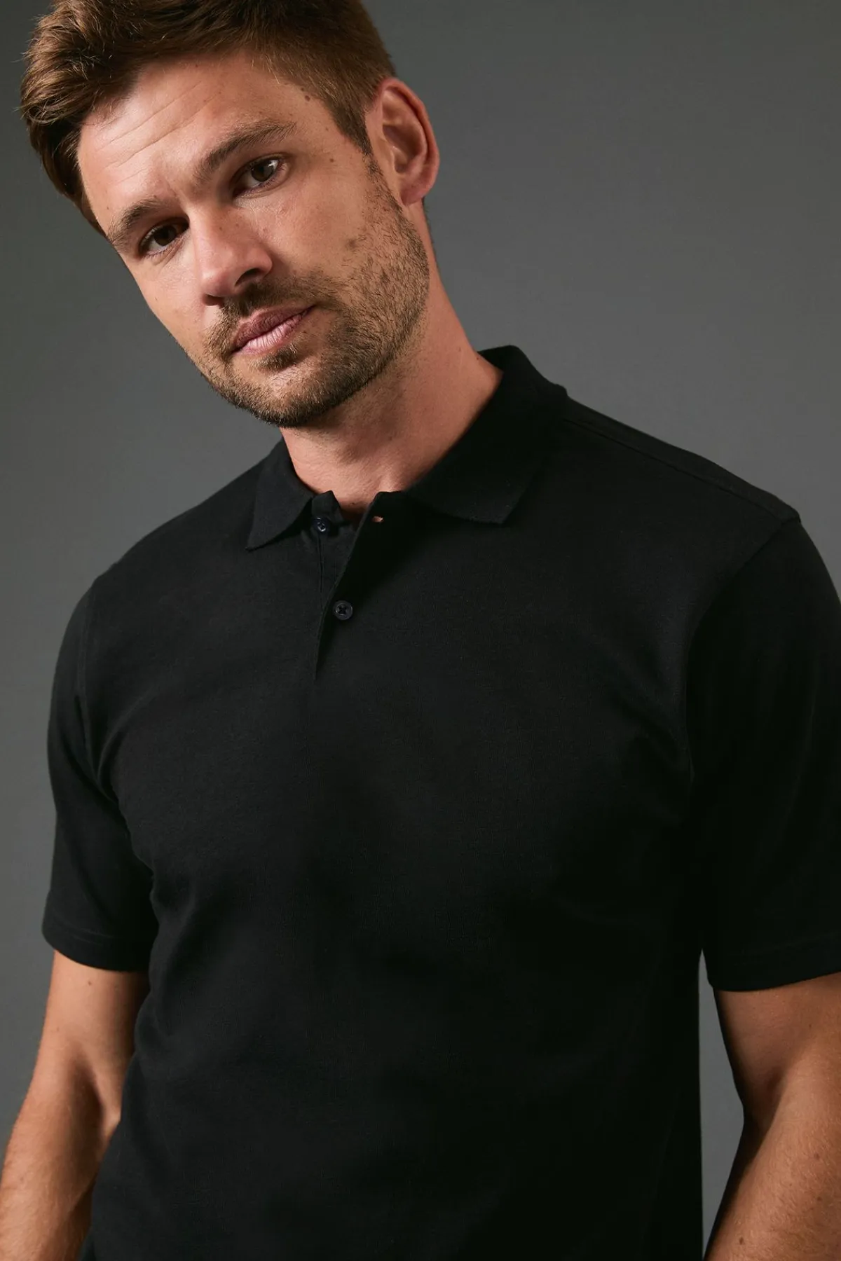 Burton Polo en Jersey Noir<Homme Polos