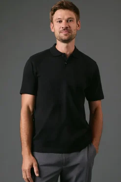 Burton Polo en Jersey Noir<Homme Polos