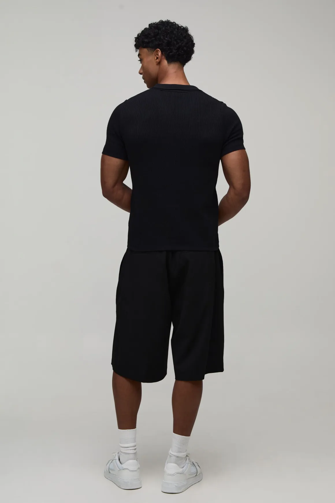 Polo En Maille À Col Revers Coupe Ajustée Mélange Coton