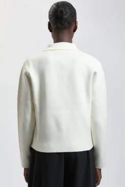 Polo En Maille Compacte De Laine À Boutons Ornementés