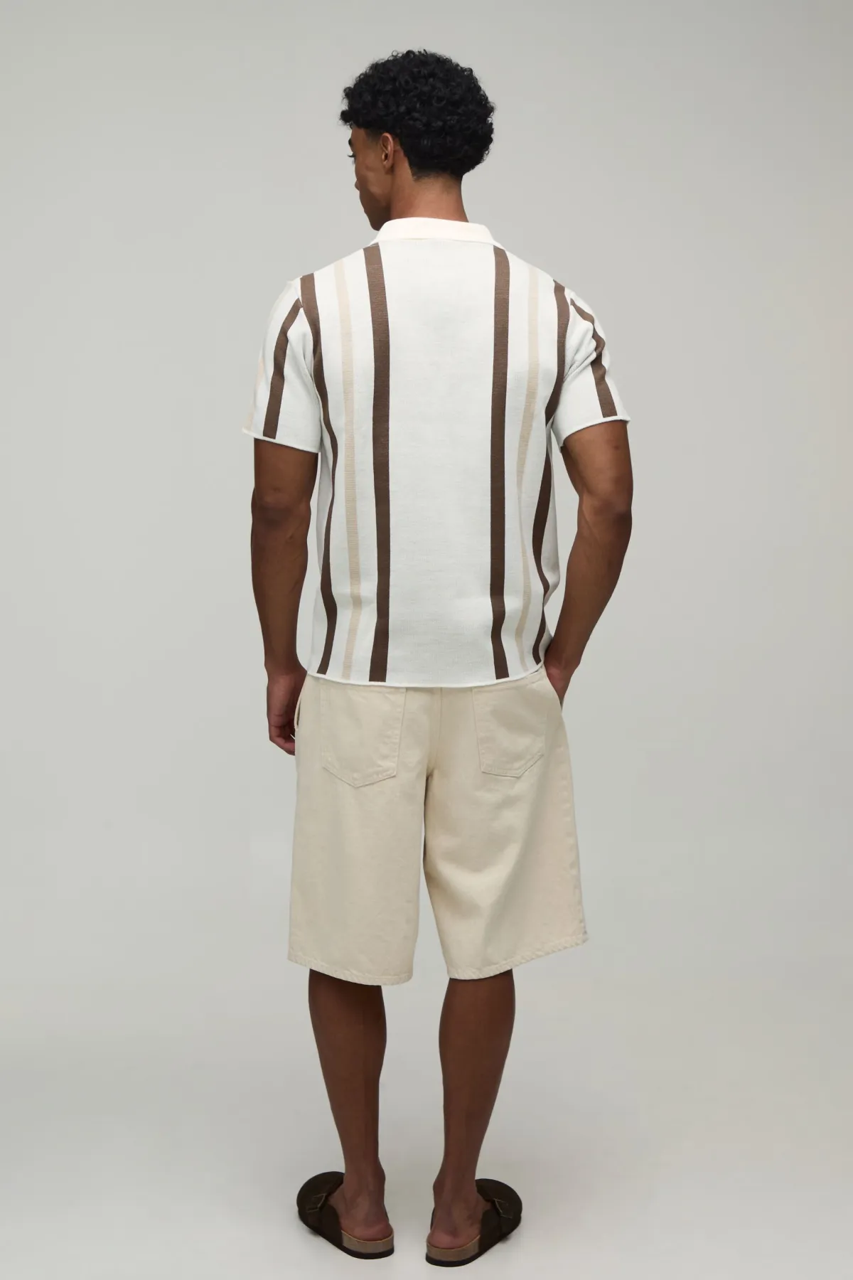 boohooMAN Polo En Maille Rayée Coupe Regular<Homme Polos|Maille