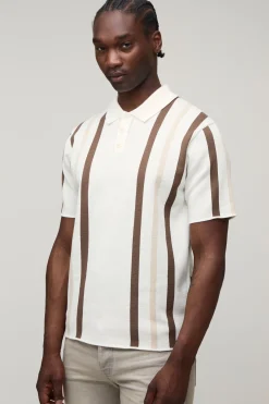 Polo En Maille Rayée Coupe Regular Tall