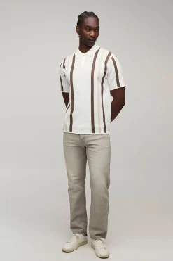 Polo En Maille Rayée Coupe Regular Tall