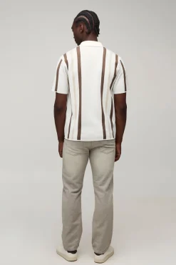 Polo En Maille Rayée Coupe Regular Tall