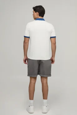 boohooMAN Polo Interlock Ajusté À Panneaux Et Col Zippé<Homme Polos|Tout Afficher