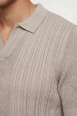 Polo Maille Coupe Ample Mélange Coton