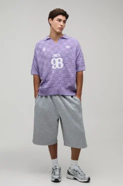 Polo Maille Damier Oversize Circa 98 Coupe Boxy