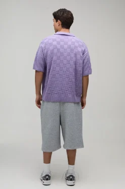 Polo Maille Damier Oversize Circa 98 Coupe Boxy