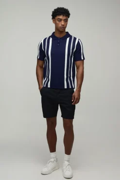 Polo Maille Rayé Coupe Regular