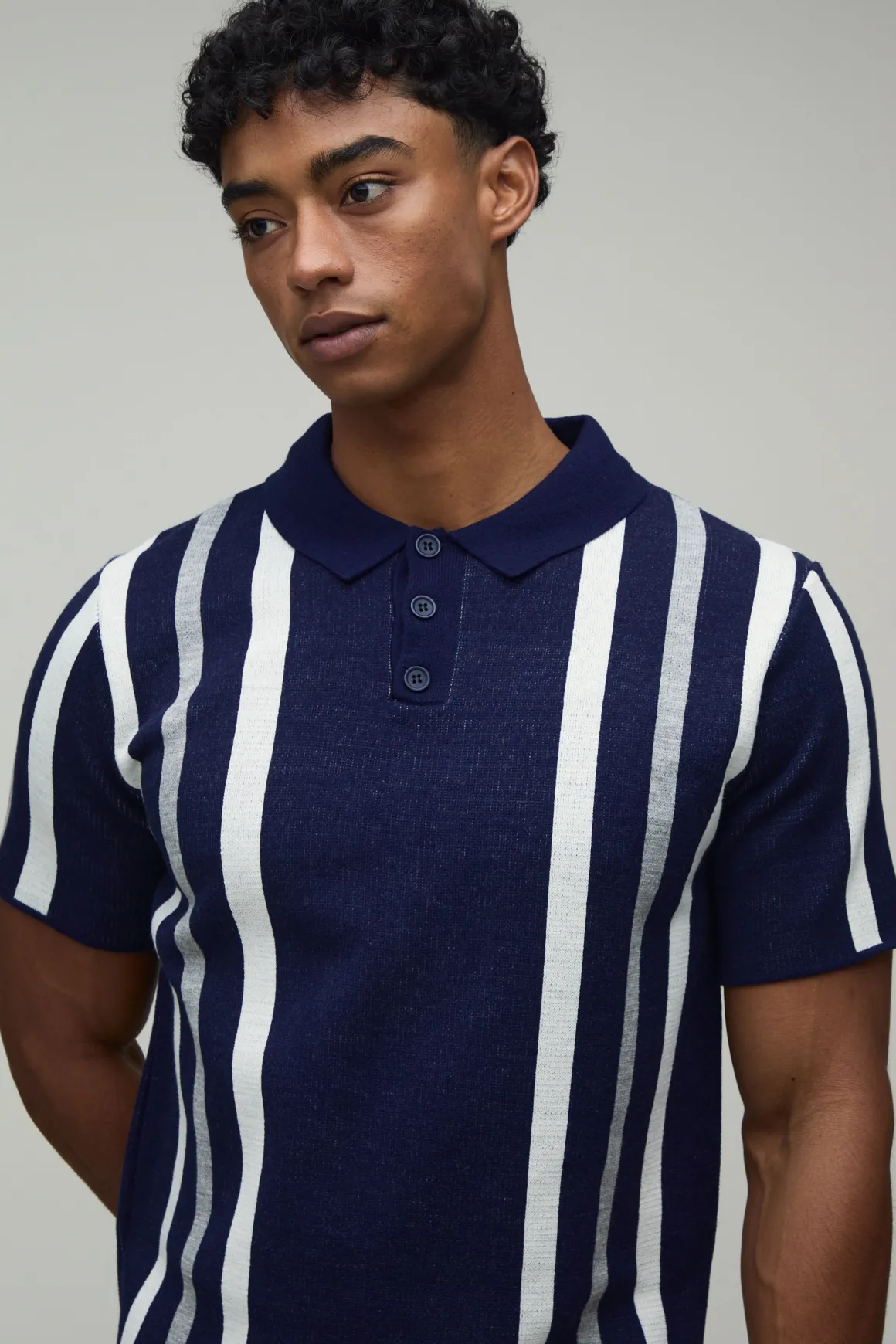Polo Maille Rayé Coupe Regular