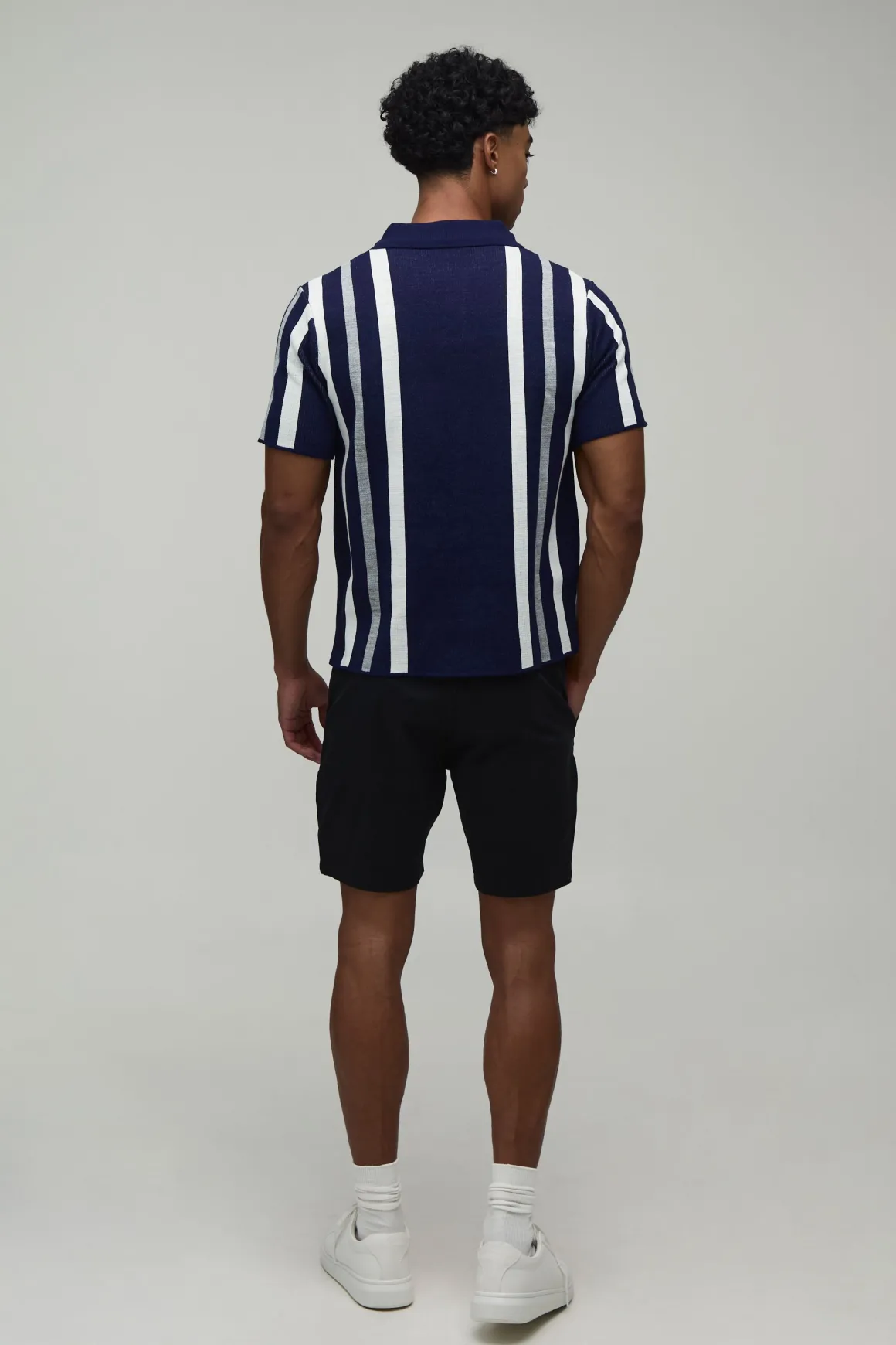 Polo Maille Rayé Coupe Regular