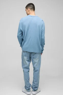 boohooMAN Polo oversize côtelé<Homme Polos|Maille