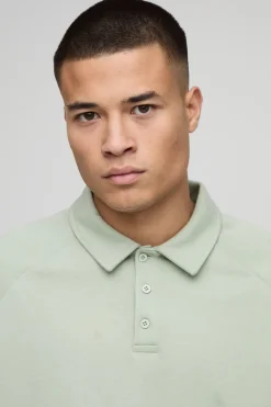 Polo Oversize Premium en Interlock à fausse manche