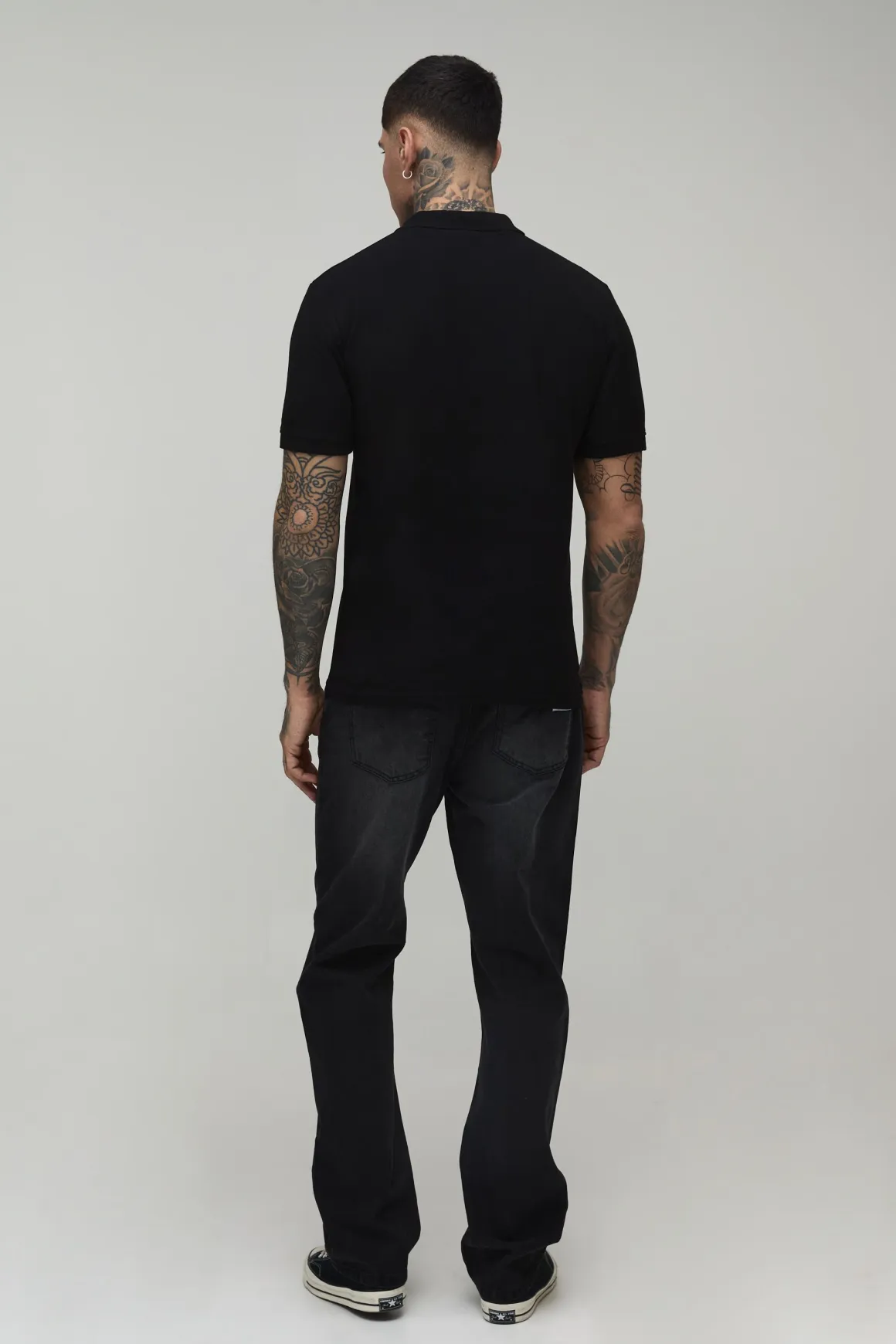 Polo Piqué Ajusté Tall Avec Zip 1/4