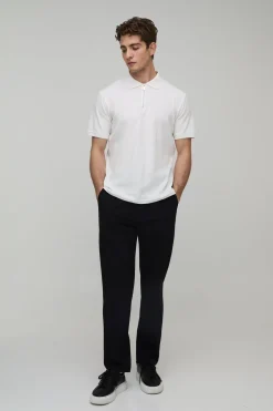 Polo Piqué Coupe Ajustée Col Zippé 1/4
