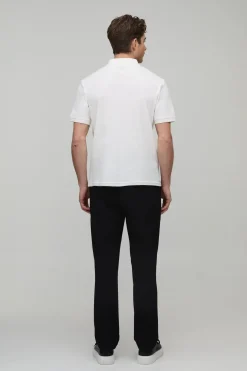 Polo Piqué Coupe Ajustée Col Zippé 1/4
