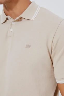 Polo Piqué Regular Fit, brodé à la couronne et à bout contrasté