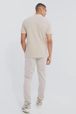 Polo Piqué Regular Fit, brodé à la couronne et à bout contrasté