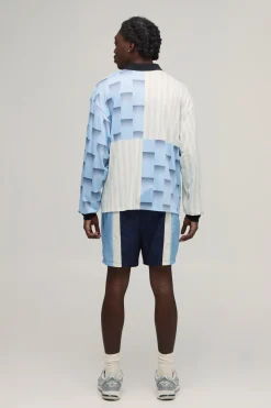 boohooMAN Polo Rugby Imprimé Homme Oversize<Homme Polos