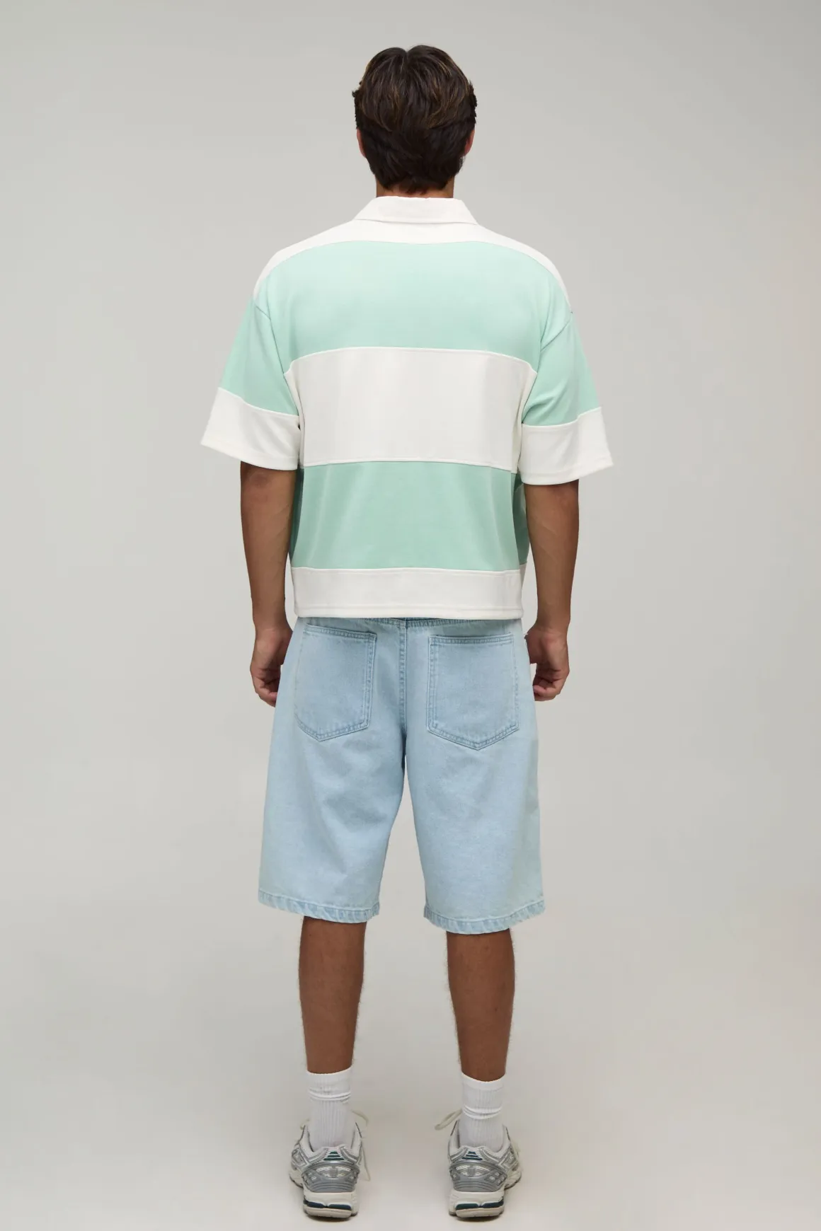 Polo Rugby Interlock Brodé À Manches Mi-longues Coupe Oversize