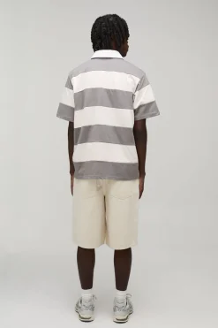 boohooMAN Polo Rugby À Manches Courtes Coupe Regular Avec Rayures Brodées<Homme Polos|Tout Afficher