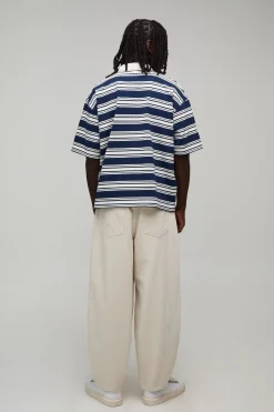 boohooMAN Polo Rugby Oversize Ample Homme Sport À Rayures Brodées<Homme Polos