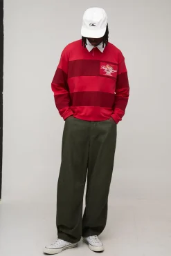 boohooMAN Polo Rugby Oversize Boxy à Imprimé Cœurs<Homme Polos