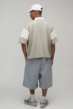 Polo Rugby Oversize Coupe Boxy À Blocs De Couleurs