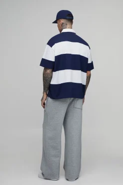 Polo Rugby Rayé Oversize Grande Taille Avec Broderie La Residence