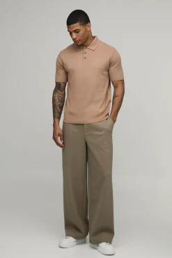 boohooMAN Polo Tricoté À Coupe Régulière Au Toucher Doux<Homme Polos|Maille