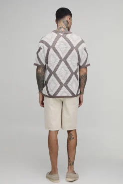 boohooMAN Polo Tricoté En Tapisserie Au Crochet Coupe Décontractée Pour Grands<Homme Tout Afficher|Maille