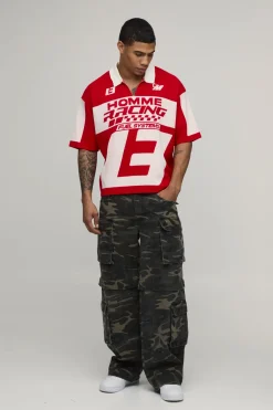 Polo Tricoté Jacquard Moto Ample Style Boxy Oversize