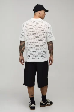 boohooMAN Polo Tricoté À Maille Ajourée Coupe Décontractée<Homme Polos|Tout Afficher