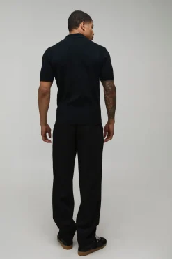 Polo Tricoté Muscle Fit Toucher Doux