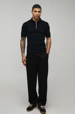 Polo Tricoté Muscle Fit Toucher Doux