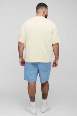 boohooMAN Polo tricoté officiel Moto surdimensionné à manches courtes<Homme Tout Afficher|Maille